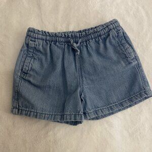 Light Wash Denim Jean Shorts with Pockets – Easy Summer Staple – 4T